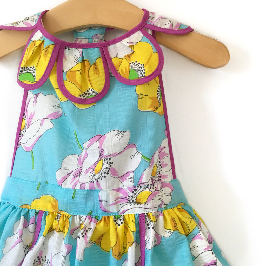 Water Lilly Vintage Seersucker Petal Pinny