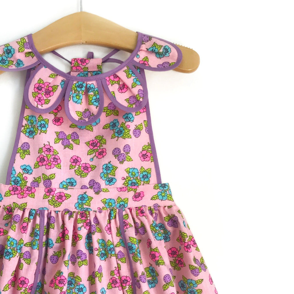 Purple Strawberry Petal Pinny