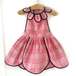 Size 5 Embroidered Plaid Vintage Petal Pinny