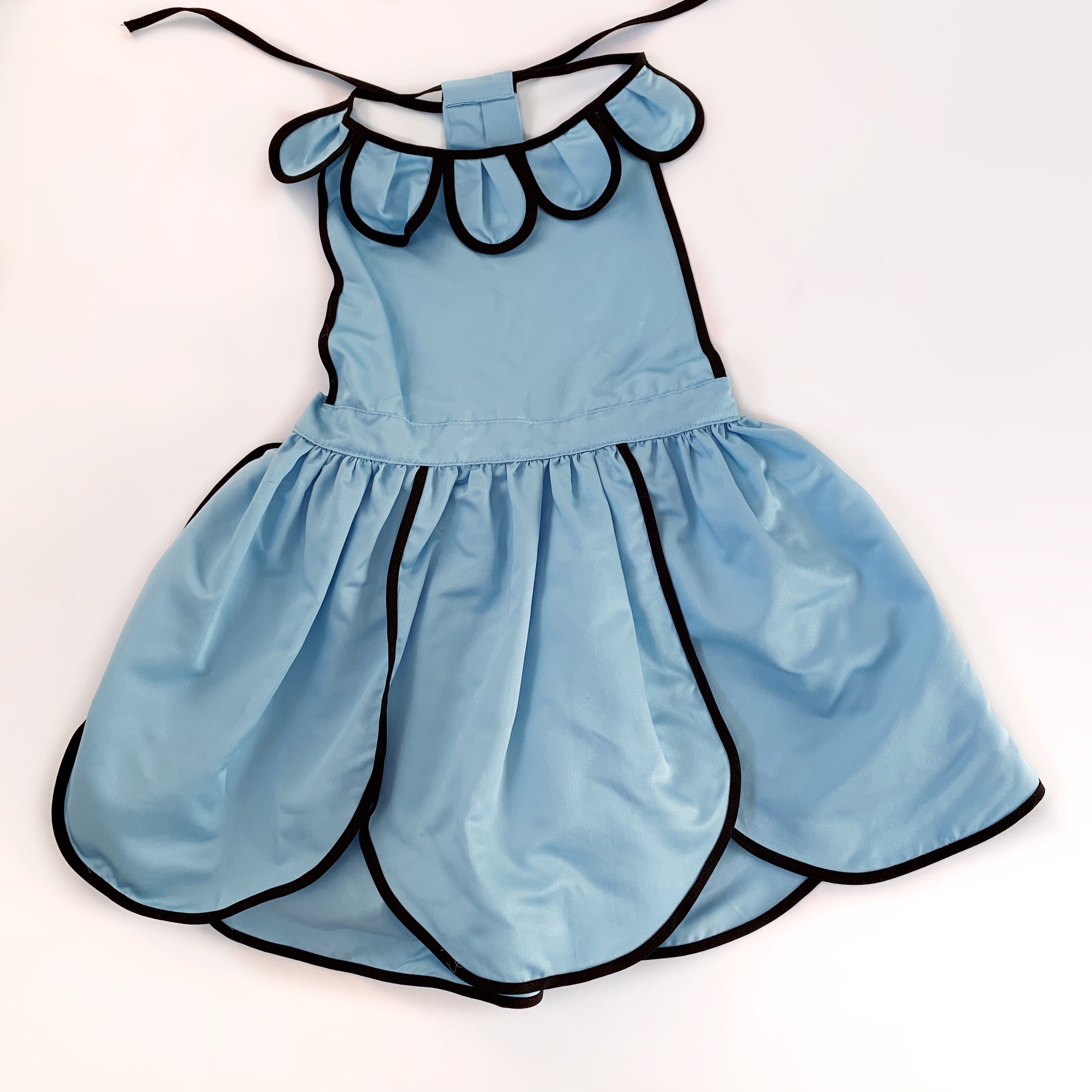 Size 4 Alice Blue Petal Pinny