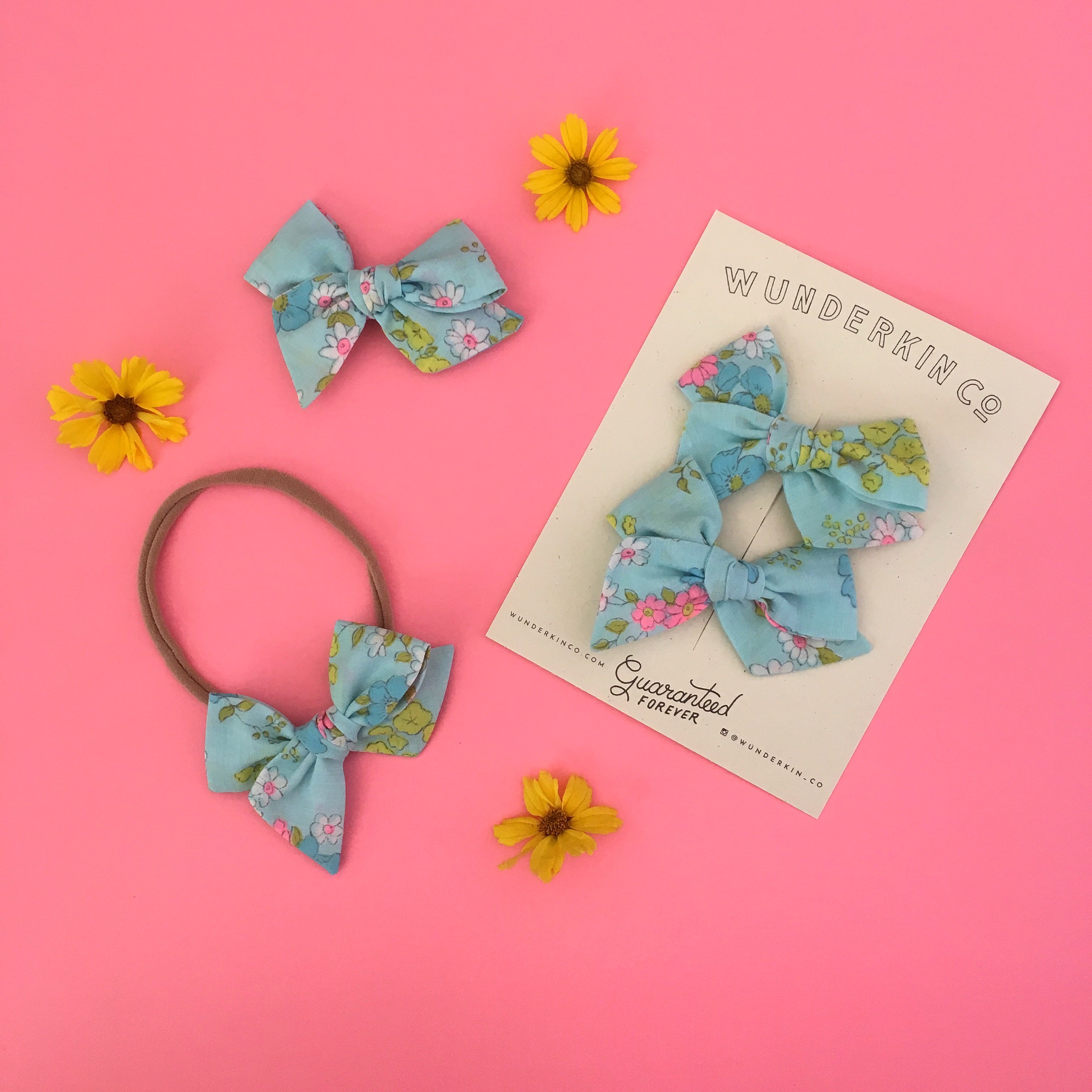 Aquamarine Floral Bow Collection