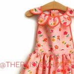 Size 4 OOAK Pink Poppy Vintage Petal Pinny